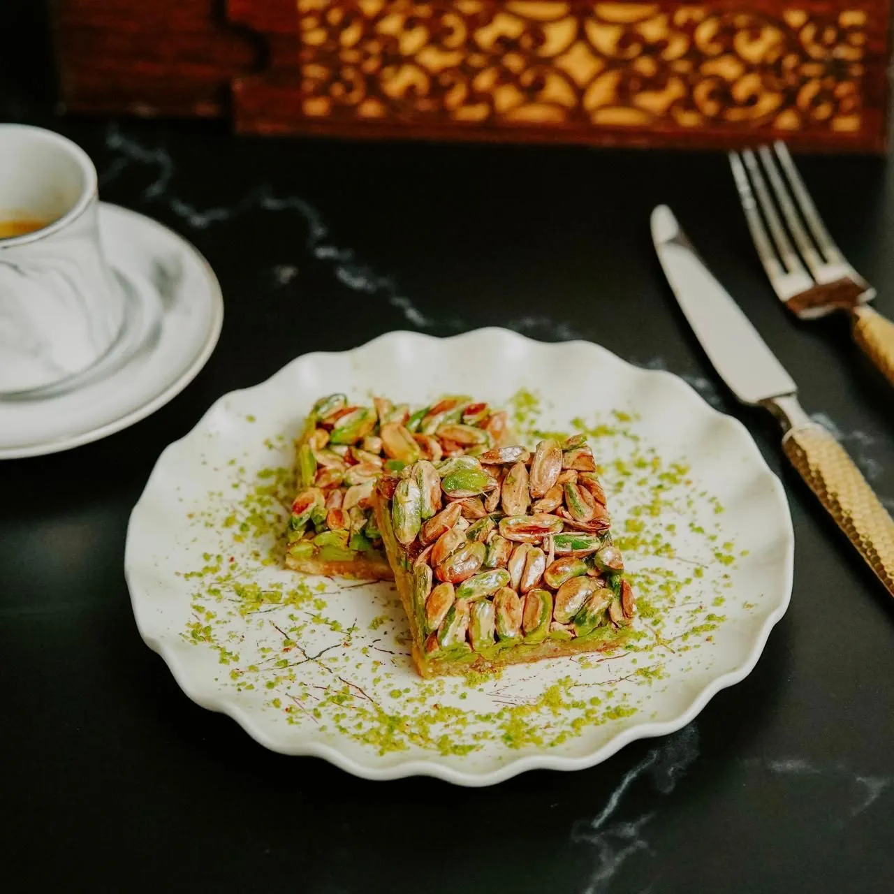 Pistachio kunafa