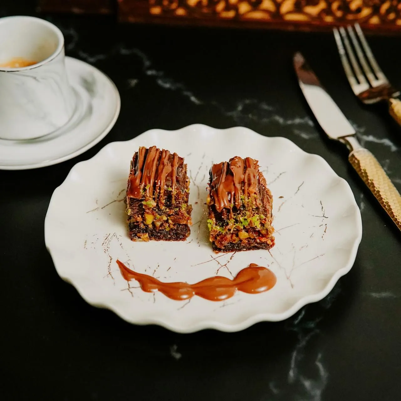 Nutella and pistachio